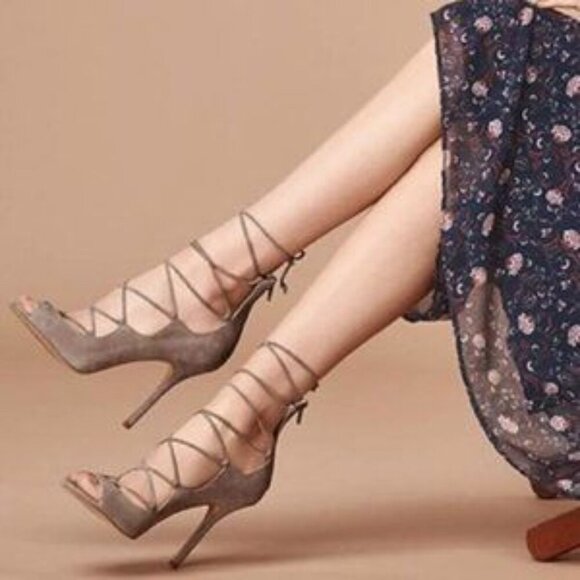 Vince Camuto Sandria Peep Toe Ghillie Sandals Women's Size 10M - Picture 1 of 12